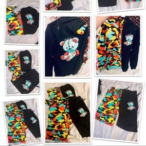 MENS/WOMENS Fashion Camo Hoodie set